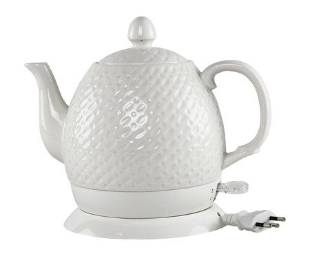 Chaleira Elétrica em Porcelana Elegance Clean Branca | Westwing