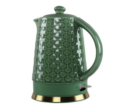 Chaleira Elétrica em Porcelana Elegance Square Verde | Westwing