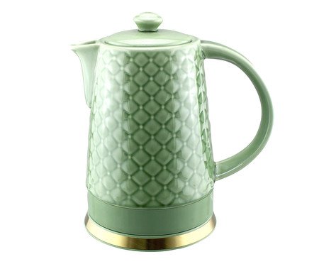 Chaleira Elétrica em Porcelana Elegance Square Verde | Westwing