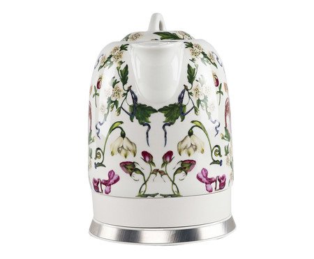Chaleira Elétrica em Porcelana Elegance Florida Branca | Westwing