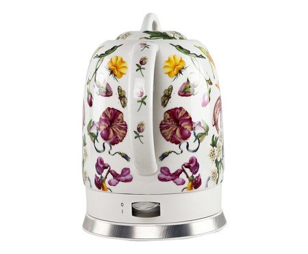 Chaleira Elétrica em Porcelana Elegance Florida Branca | Westwing