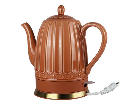 Chaleira Elétrica em Porcelana Elegance Adornada Salmão | Westwing