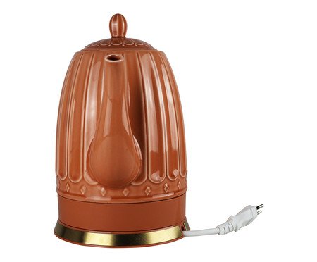 Chaleira Elétrica em Porcelana Elegance Adornada Salmão | Westwing
