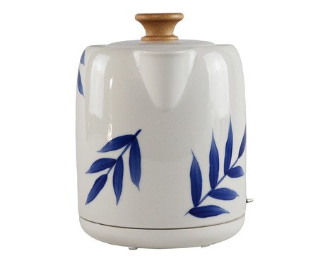 Chaleira Elétrica em Porcelana Elegance Leaf Azul | Westwing