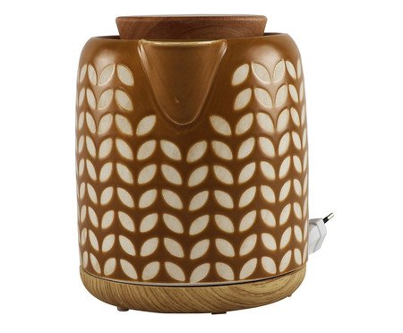 Chaleira Elétrica em Porcelana Elegance Leafs Marrom | Westwing
