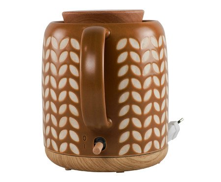 Chaleira Elétrica em Porcelana Elegance Leafs Marrom | Westwing