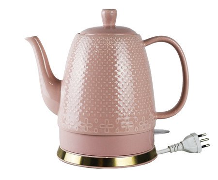 Chaleira Elétrica em Porcelana Elegance Points Rosa | Westwing