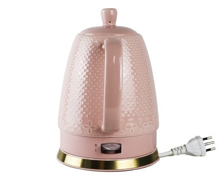 Chaleira Elétrica em Porcelana Elegance Points Rosa | Westwing