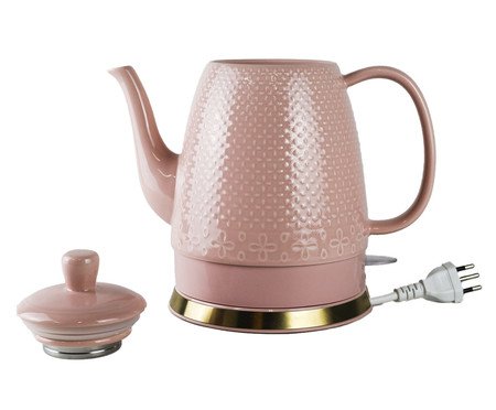 Chaleira Elétrica em Porcelana Elegance Points Rosa | Westwing