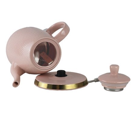 Chaleira Elétrica em Porcelana Elegance Points Rosa | Westwing