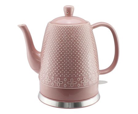 Chaleira Elétrica em Porcelana Elegance Points Rosa | Westwing
