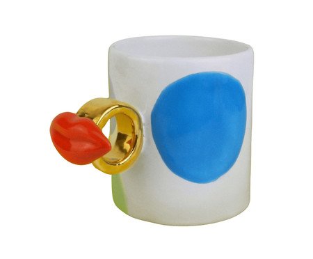 Caneca Smooch Gold Art Branco | Westwing