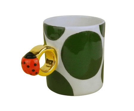 Caneca Lady Gold Art com Bolas Verdes | Westwing