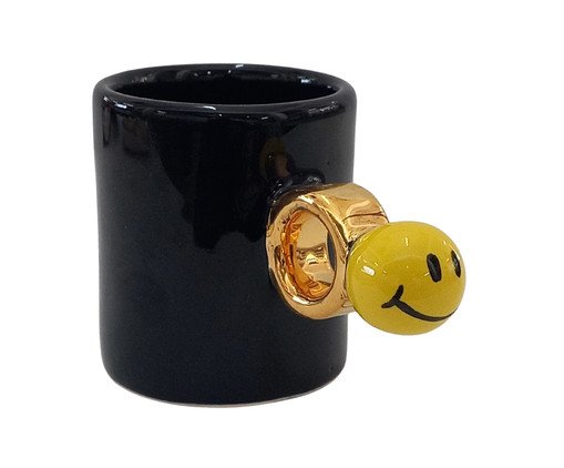 Caneca Smile Gold, black | WestwingNow