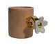 Caneca Dayse Gold Flor Branca, pink | WestwingNow
