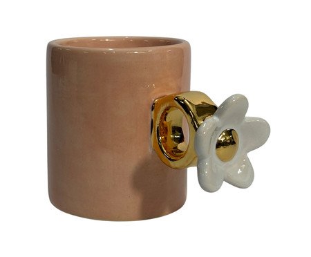 Caneca Dayse Gold Flor Branca | Westwing