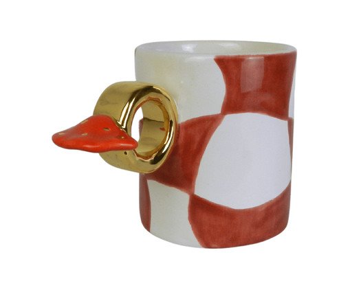 Caneca Mushroom Gold Art, white | WestwingNow