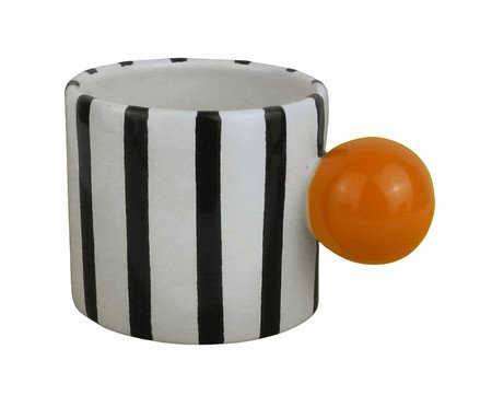 Xícara de Chá Strip Branco com pires | Westwing