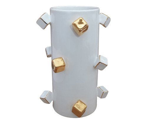 Vaso Geo Gold II, white | WestwingNow