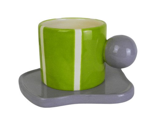 Xícara de Chá Strip Listado, green | WestwingNow