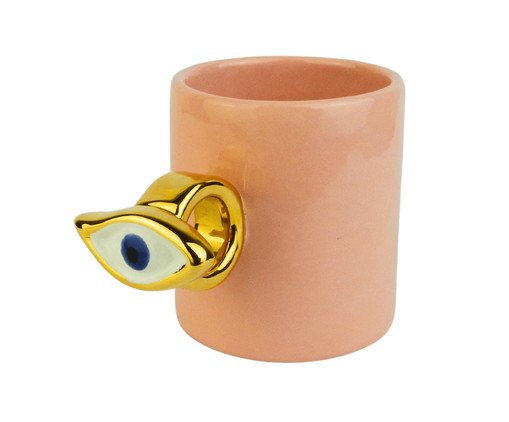 Caneca Olho Grego Gold l, pink | WestwingNow