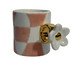 Caneca Dayse Gold Rosa e Branca, pink | WestwingNow
