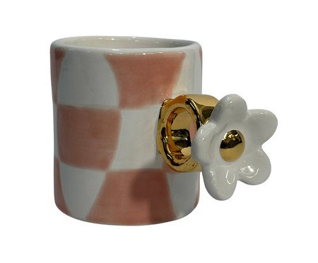 Caneca Dayse Gold Rosa e Branca | Westwing