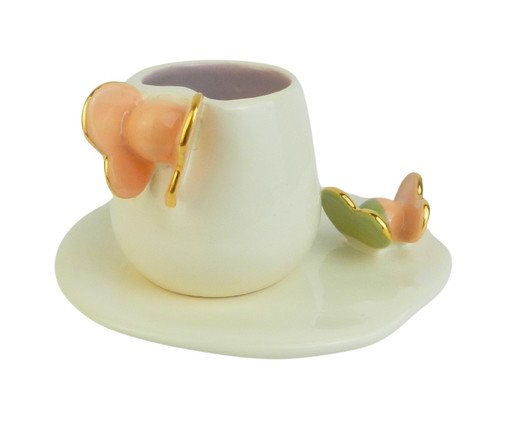 Conjunto Canequinha Butterfly Gold, Off White | WestwingNow