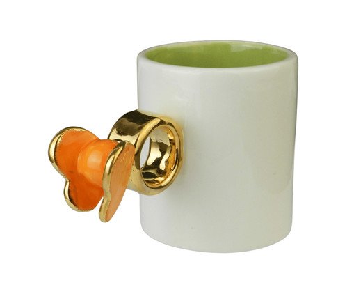 Caneca Butterfly Gold l, white | WestwingNow