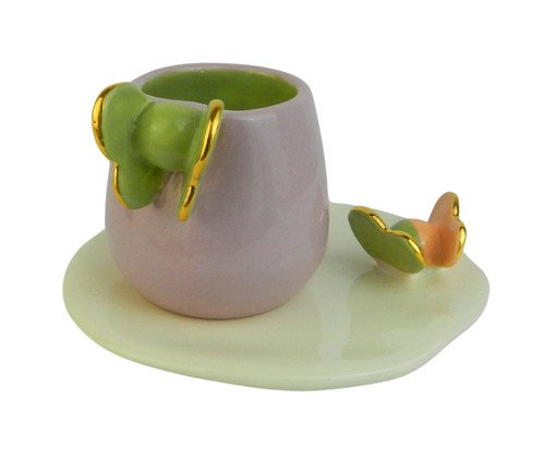 Conjunto Canequinha Butterfly Gold I, Off White | WestwingNow