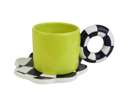 Xícara de Chá Xadrez | Westwing