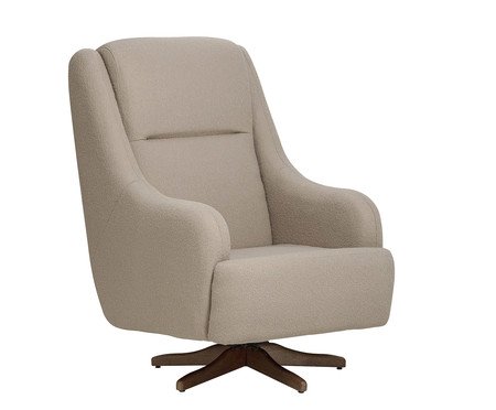 Poltrona Giratória Queen Marrom Claro | Westwing