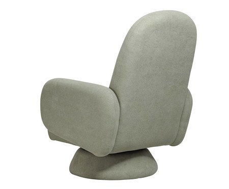 Poltrona Giratória Wave Bouclé Verde Cone | Westwing