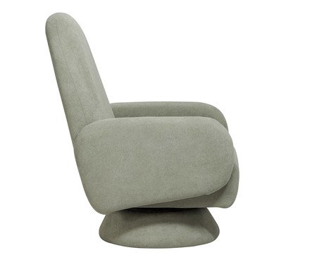 Poltrona Giratória Wave Bouclé Verde Cone | Westwing