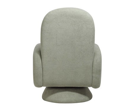 Poltrona Giratória Wave Bouclé Verde Cone | Westwing