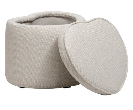 Puff Cuore Baú Bege | Westwing