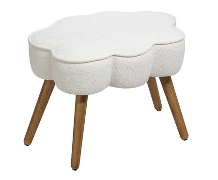 Puff Núvola Off-White Pés Palito | Westwing