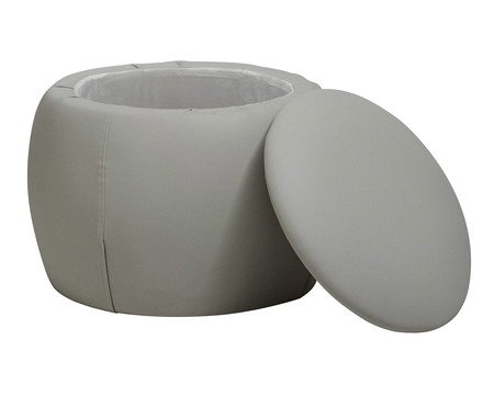 Puff Baúzinho Cinza | Westwing