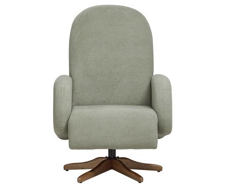 Poltrona Giratória Wave Bouclé Verde | Westwing