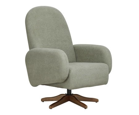 Poltrona Giratória Wave Bouclé Verde | Westwing