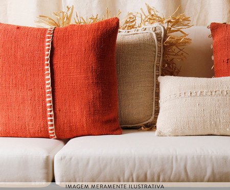 Capa de Almofada em Linho Maris Terracota | Westwing