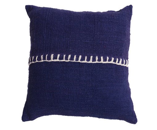 Capa de Almofada em Linho Maris Azul Escuro - Quadrada, blue | WestwingNow