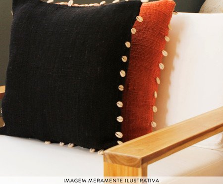 Capa de Almofada Conchas Jarin Preta | Westwing