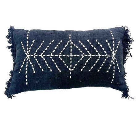 Capa de Almofada Linhas Pesponto Azul Escuro | Westwing