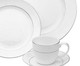 Jogo de Jantar em Porcelana Nice - 06 Pessoas, Branco e Prata | WestwingNow