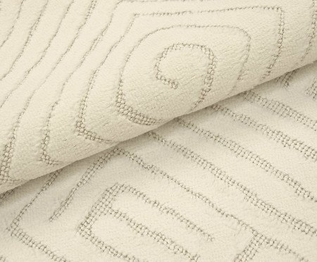 Tapete Tecido Movimentos Diagonais Snow Bege | Westwing