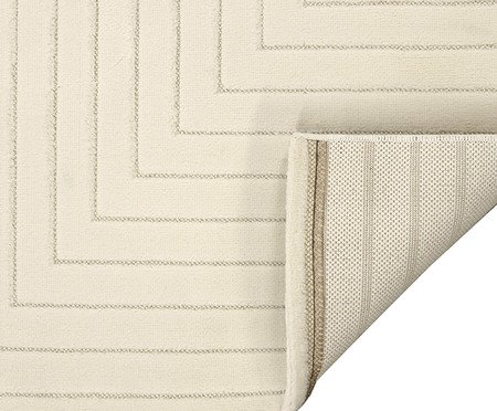 Tapete Tecido Movimentos Ortogonais Snow Bege | Westwing