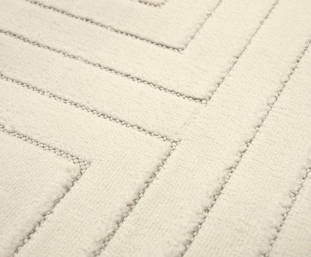 Tapete Tecido Movimentos Ortogonais Snow Bege | Westwing