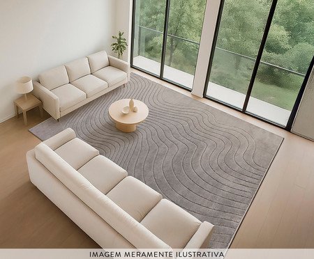 Tapete Tecido Movimentos Curvas Cromio Cinza | Westwing