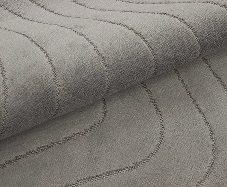 Tapete Tecido Movimentos Curvas Cromio Cinza | Westwing